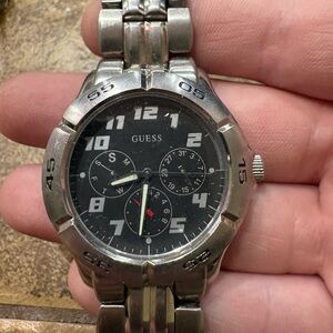 Guess Men’s Multi-Function Quartz Watch Black Dial Stainless Steel #17